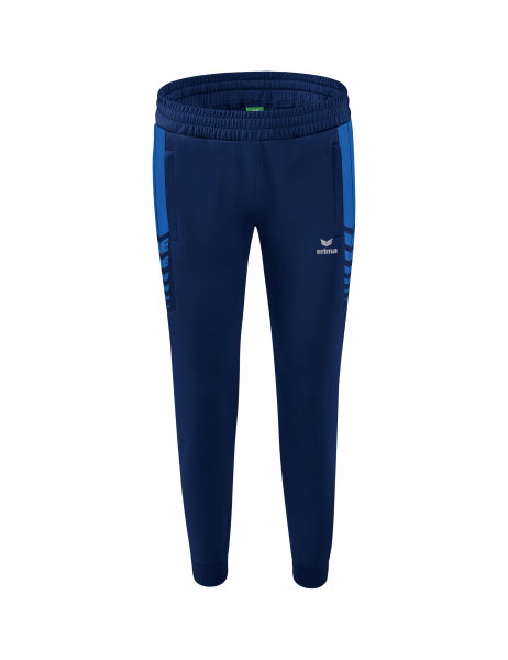 Erima Traingshose Six Wings Worker lang (100% Polyester, sportliche Passform) royalblau/navyblau Damen